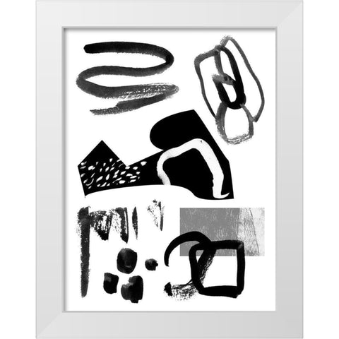 Memory Impressions VI White Modern Wood Framed Art Print by Wang, Melissa