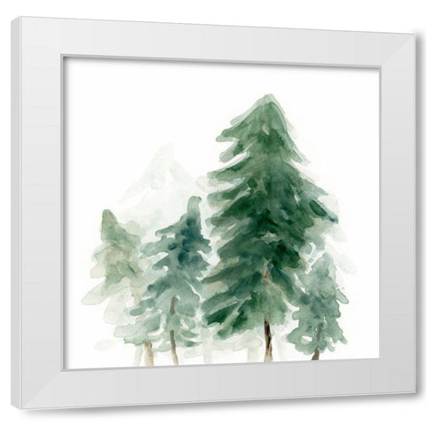 Evergreen Grove II White Modern Wood Framed Art Print by Vess, June Erica