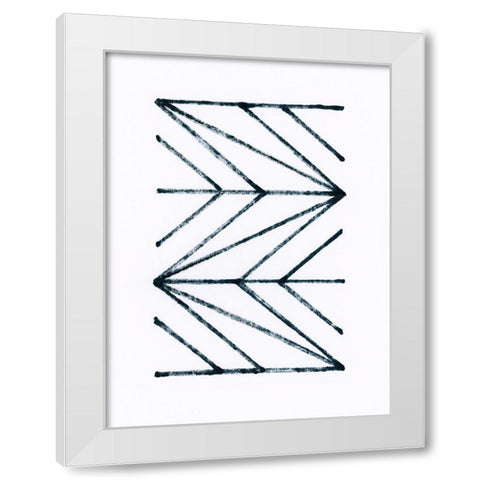 Geometric Meditation IV White Modern Wood Framed Art Print by Vess, June Erica