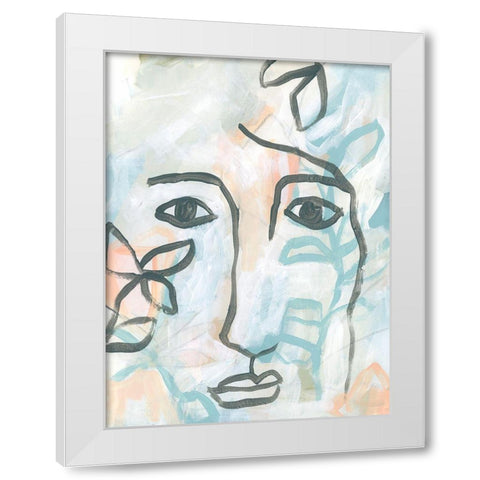Fresco Gaze II White Modern Wood Framed Art Print by Vess, June Erica