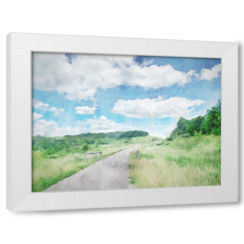 Trail Path White Modern Wood Framed Art Print by Curinga, Kim