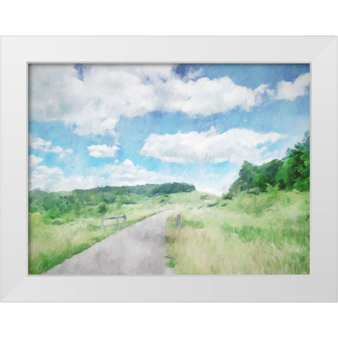 Trail Path White Modern Wood Framed Art Print by Curinga, Kim