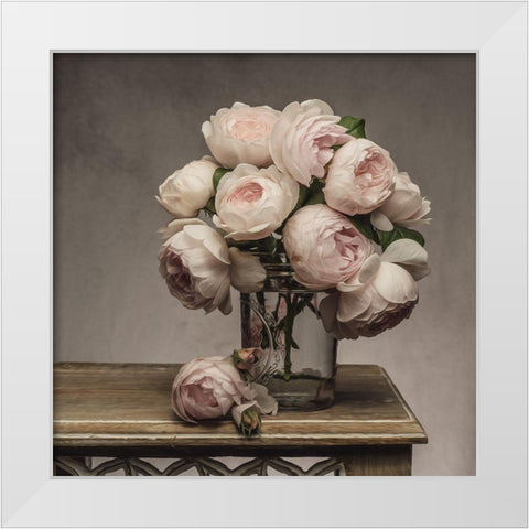 Simply Smitten White Modern Wood Framed Art Print by McLean, Leah