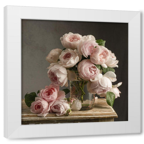 Rosetopia White Modern Wood Framed Art Print by McLean, Leah