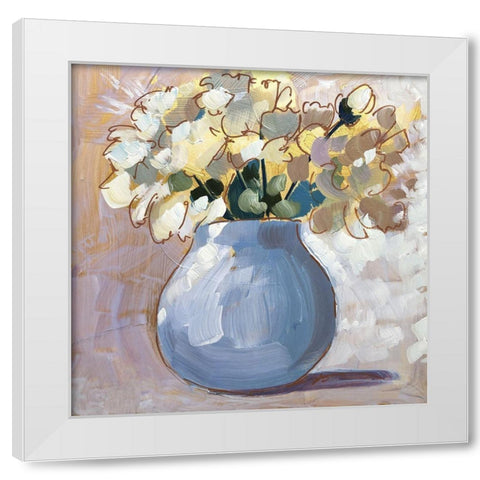 Be Here Now White Modern Wood Framed Art Print by Riger, Sue