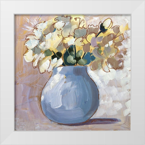 Be Here Now White Modern Wood Framed Art Print by Riger, Sue