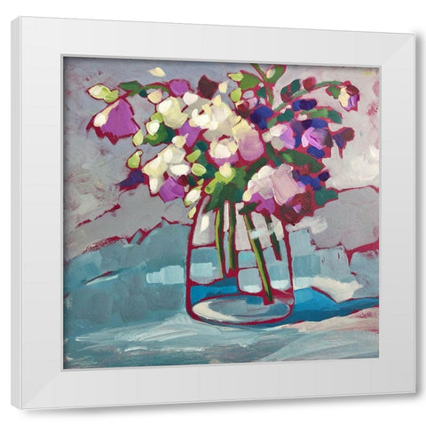 Inner Peace White Modern Wood Framed Art Print by Riger, Sue
