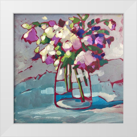 Inner Peace White Modern Wood Framed Art Print by Riger, Sue