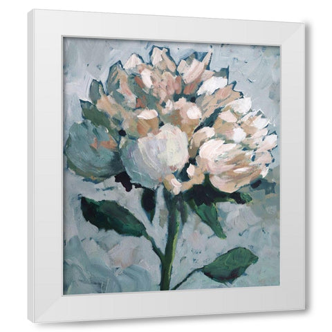Peony White Modern Wood Framed Art Print by Riger, Sue