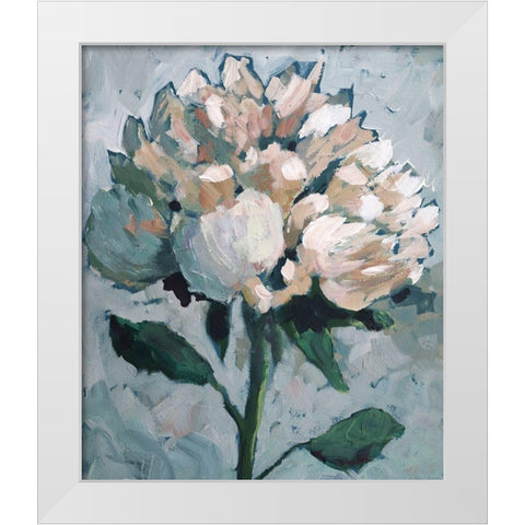 Peony White Modern Wood Framed Art Print by Riger, Sue