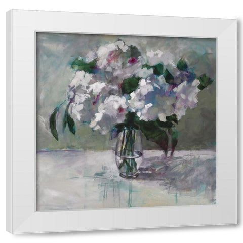 Serenity Arrangement White Modern Wood Framed Art Print by Riger, Sue