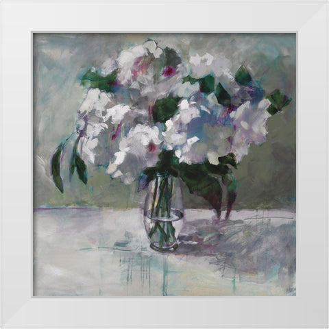 Serenity Arrangement White Modern Wood Framed Art Print by Riger, Sue