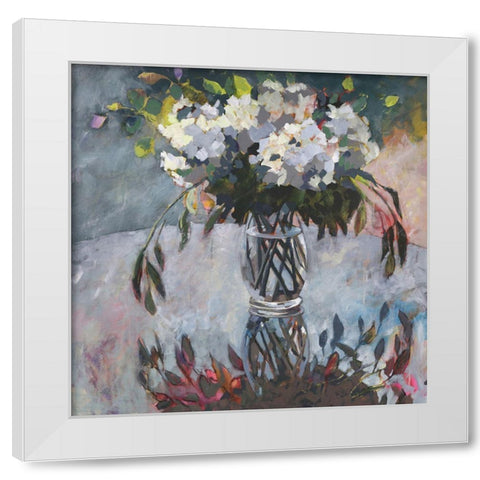 Garden Party Arrangement White Modern Wood Framed Art Print by Riger, Sue
