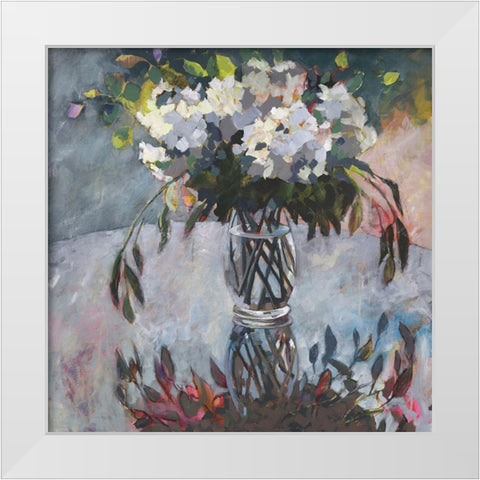 Garden Party Arrangement White Modern Wood Framed Art Print by Riger, Sue