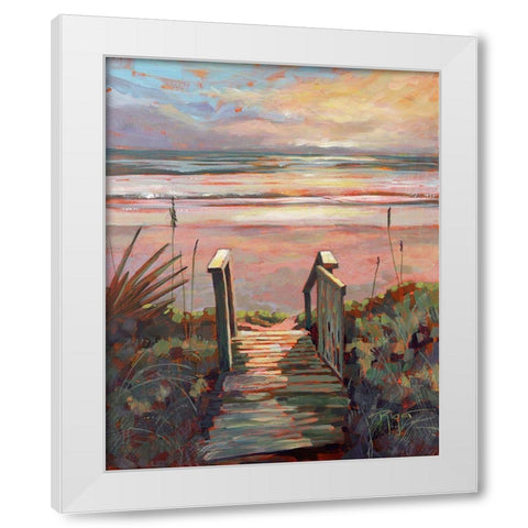 Coastal Paradise Found White Modern Wood Framed Art Print by Riger, Sue