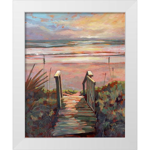 Coastal Paradise Found White Modern Wood Framed Art Print by Riger, Sue