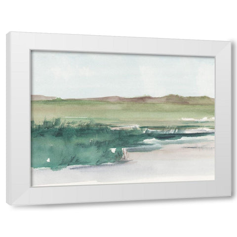 Emerald Grassland I White Modern Wood Framed Art Print by Harper, Ethan