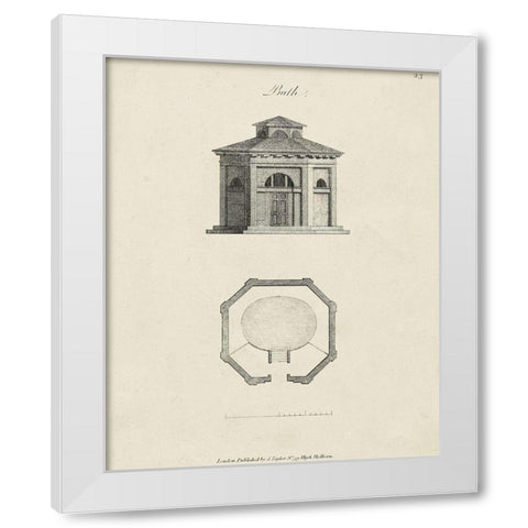 Garden Pavilion IX White Modern Wood Framed Art Print by Vision Studio