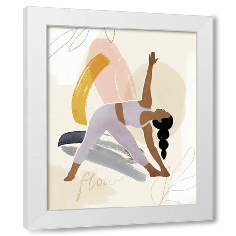 Yoga Practice IV White Modern Wood Framed Art Print by Barnes, Victoria