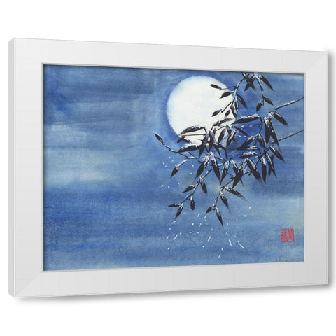 Midnight Snow White Modern Wood Framed Art Print by Rae, Nan