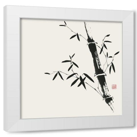 Bamboo Collection II White Modern Wood Framed Art Print by Rae, Nan