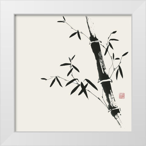 Bamboo Collection II White Modern Wood Framed Art Print by Rae, Nan