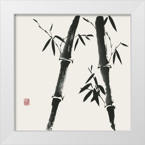 Bamboo Collection IV White Modern Wood Framed Art Print by Rae, Nan