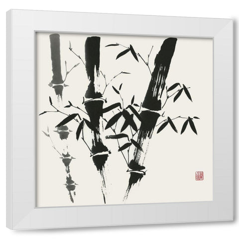 Bamboo Collection VI White Modern Wood Framed Art Print by Rae, Nan