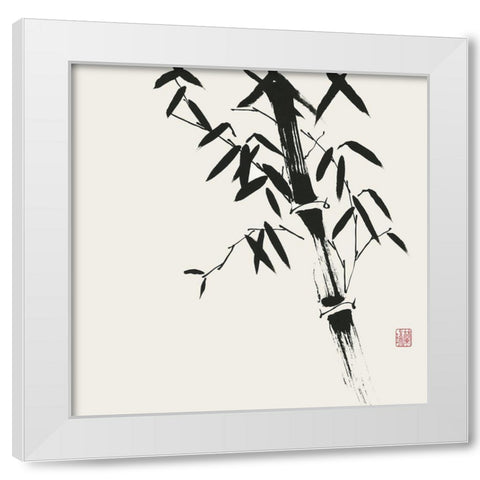 Bamboo Collection VIII White Modern Wood Framed Art Print by Rae, Nan
