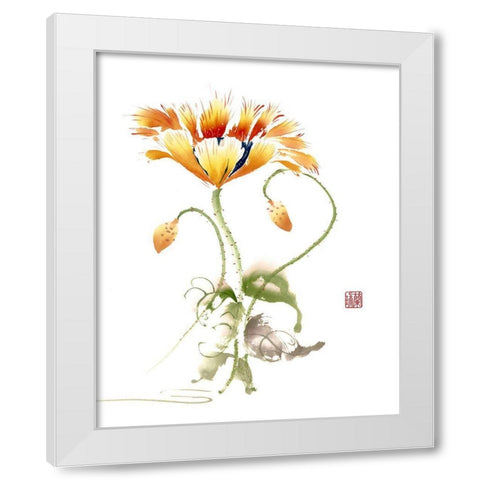 Following White Modern Wood Framed Art Print by Rae, Nan