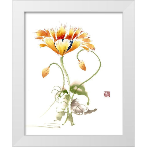 Following White Modern Wood Framed Art Print by Rae, Nan