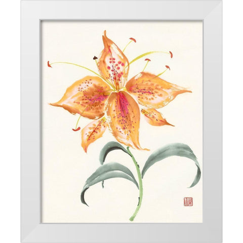 Pinwheel Passion White Modern Wood Framed Art Print by Rae, Nan
