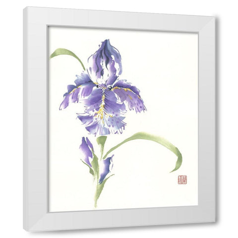 Reigning Prince White Modern Wood Framed Art Print by Rae, Nan