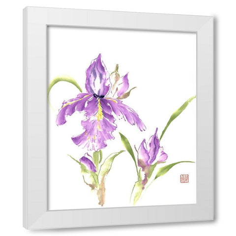 Circle of Life White Modern Wood Framed Art Print by Rae, Nan