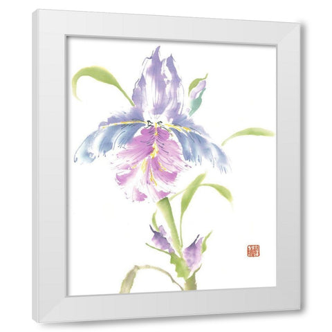 Natures Grace White Modern Wood Framed Art Print by Rae, Nan