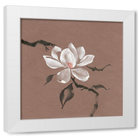 Singular Sensation White Modern Wood Framed Art Print by Rae, Nan