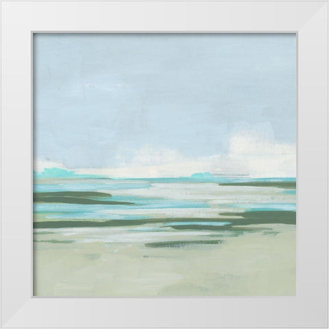 Pale Marsh Coast I White Modern Wood Framed Art Print by Vess, June Erica