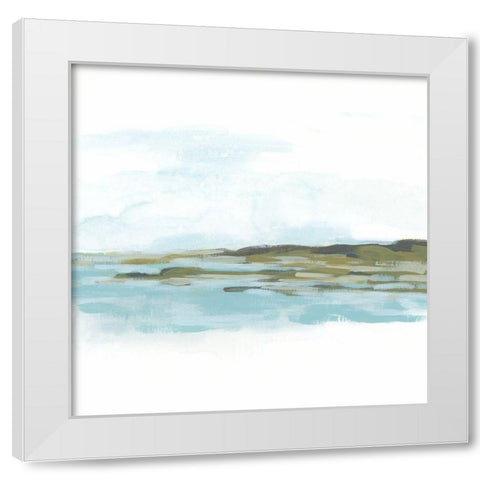 Shoreline Cameo II White Modern Wood Framed Art Print by Vess, June Erica