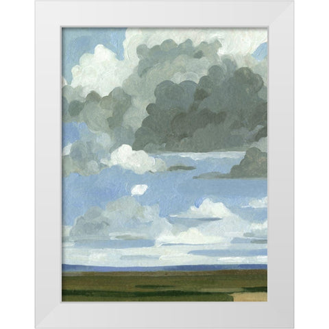 Great Plains Sky II White Modern Wood Framed Art Print by Caroline, Emma