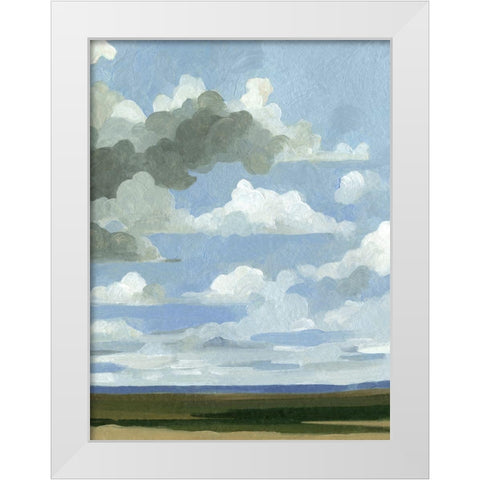 Great Plains Sky III White Modern Wood Framed Art Print by Caroline, Emma