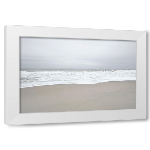 November Beach II White Modern Wood Framed Art Print by Chandler, Sharon