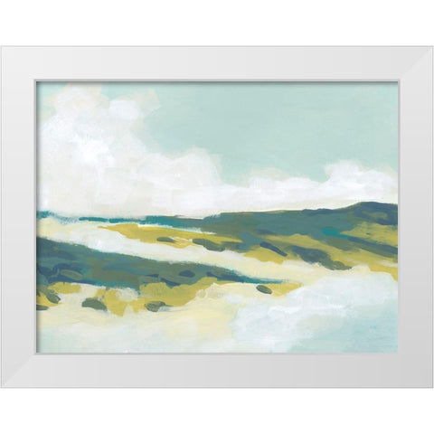 Hillside Swath II White Modern Wood Framed Art Print by Vess, June Erica