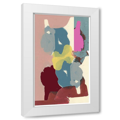 Big Shapes I White Modern Wood Framed Art Print by Cartissi