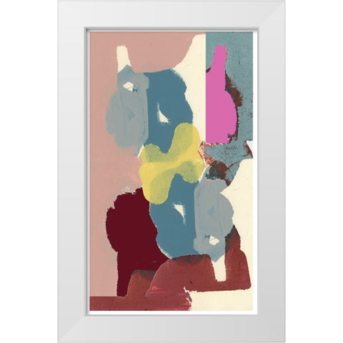 Big Shapes I White Modern Wood Framed Art Print by Cartissi