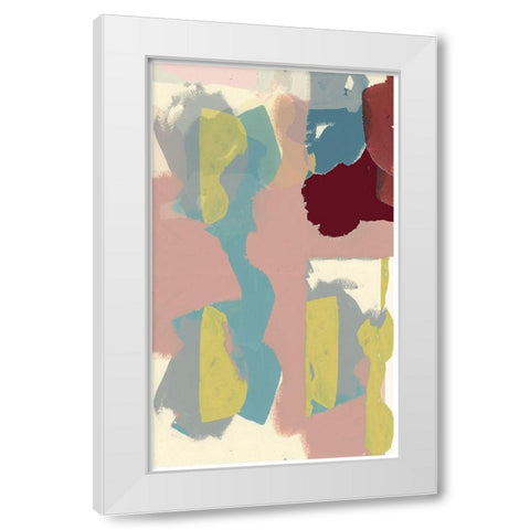 Big Shapes II White Modern Wood Framed Art Print by Cartissi