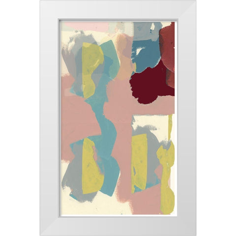 Big Shapes II White Modern Wood Framed Art Print by Cartissi