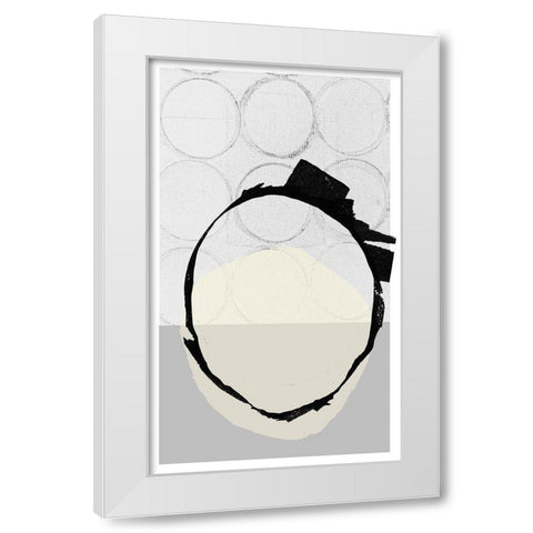 Monotone II White Modern Wood Framed Art Print by Cartissi