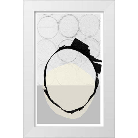 Monotone II White Modern Wood Framed Art Print by Cartissi