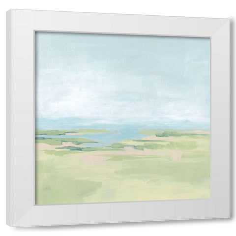 Soft Inlet I White Modern Wood Framed Art Print by Vess, June Erica