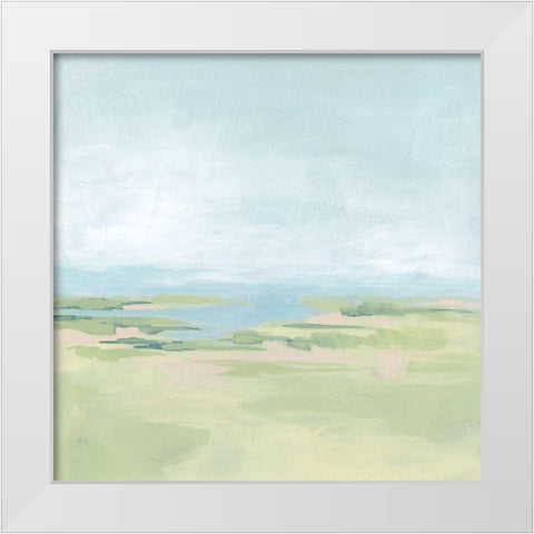 Soft Inlet I White Modern Wood Framed Art Print by Vess, June Erica